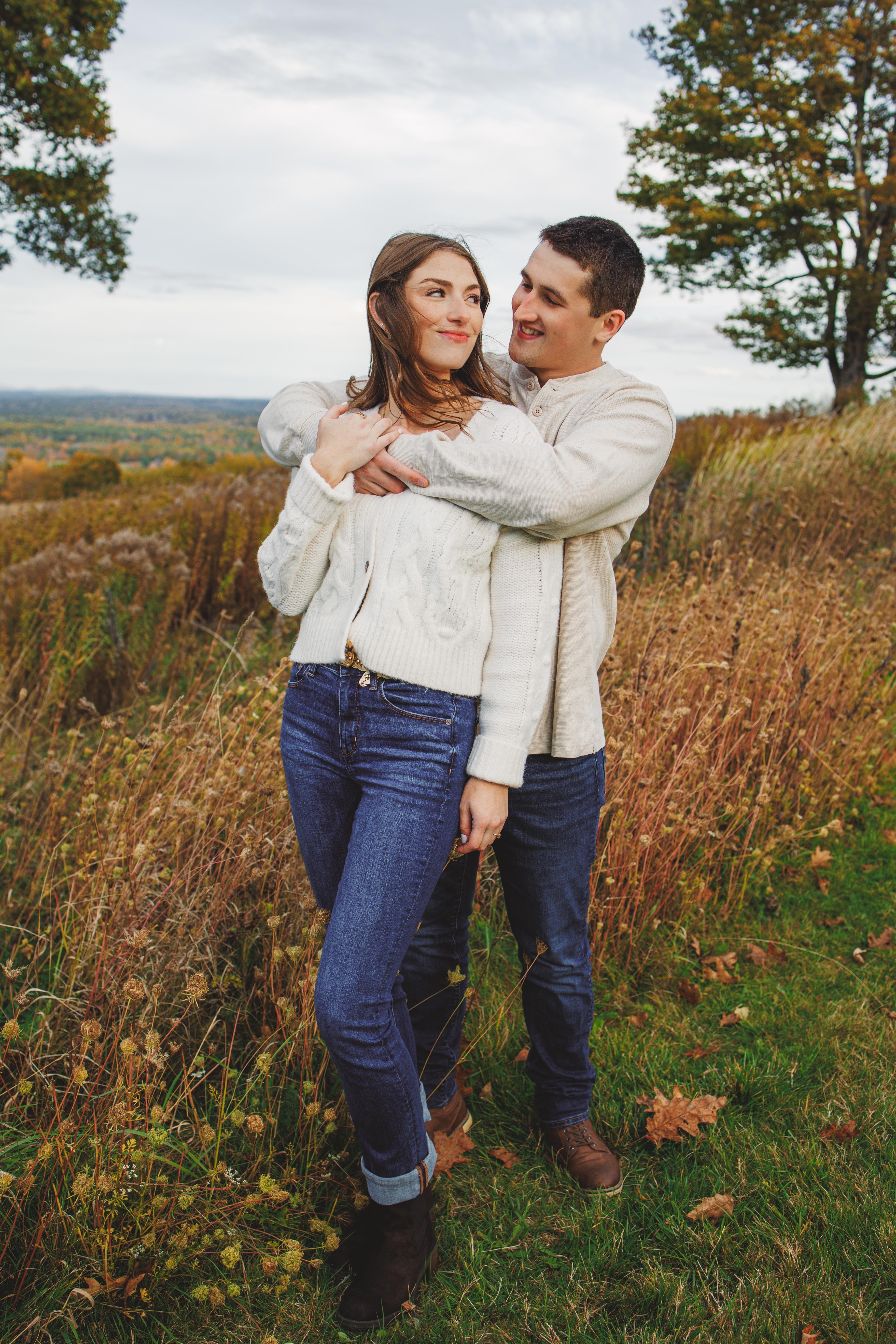 Beech Hill Farm Engagement Session — Nicole & Aaron’s Candid, Heartfelt Sunset Shoot in Pittston, Maine