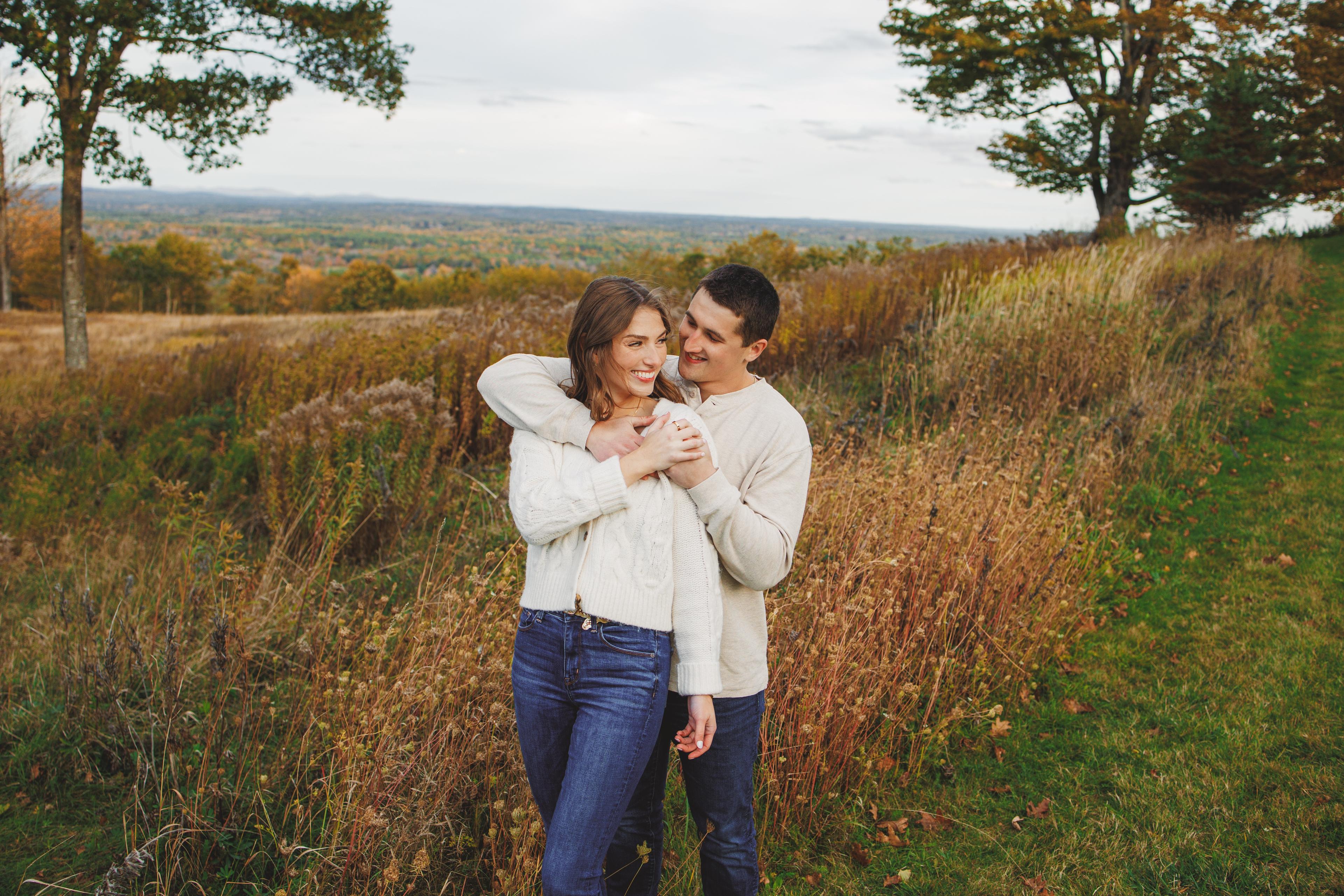 Beech Hill Farm Engagement Session — Nicole & Aaron’s Candid, Heartfelt Sunset Shoot in Pittston, Maine