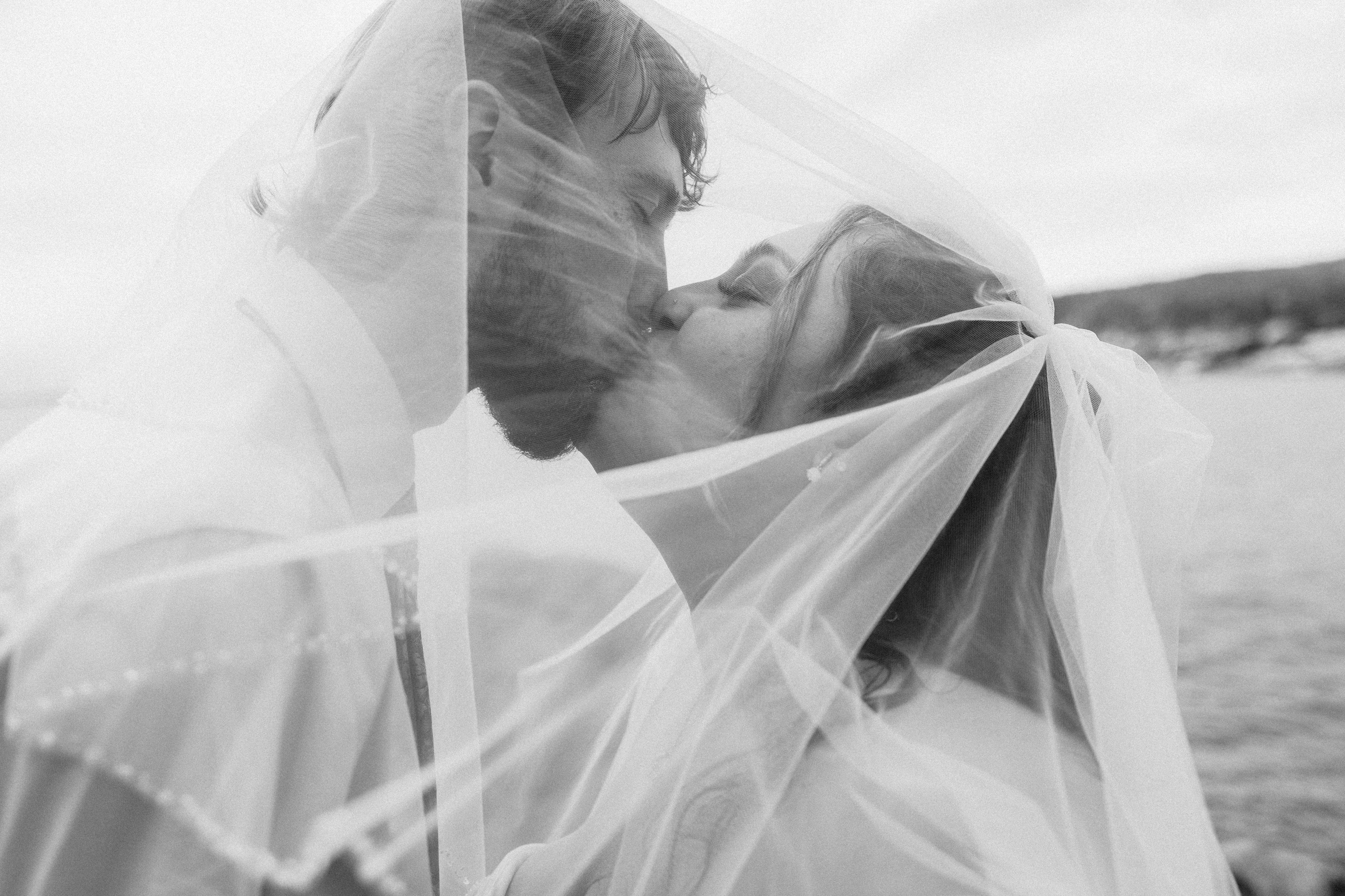 Sand Beach Acadia Elopement Ceremony