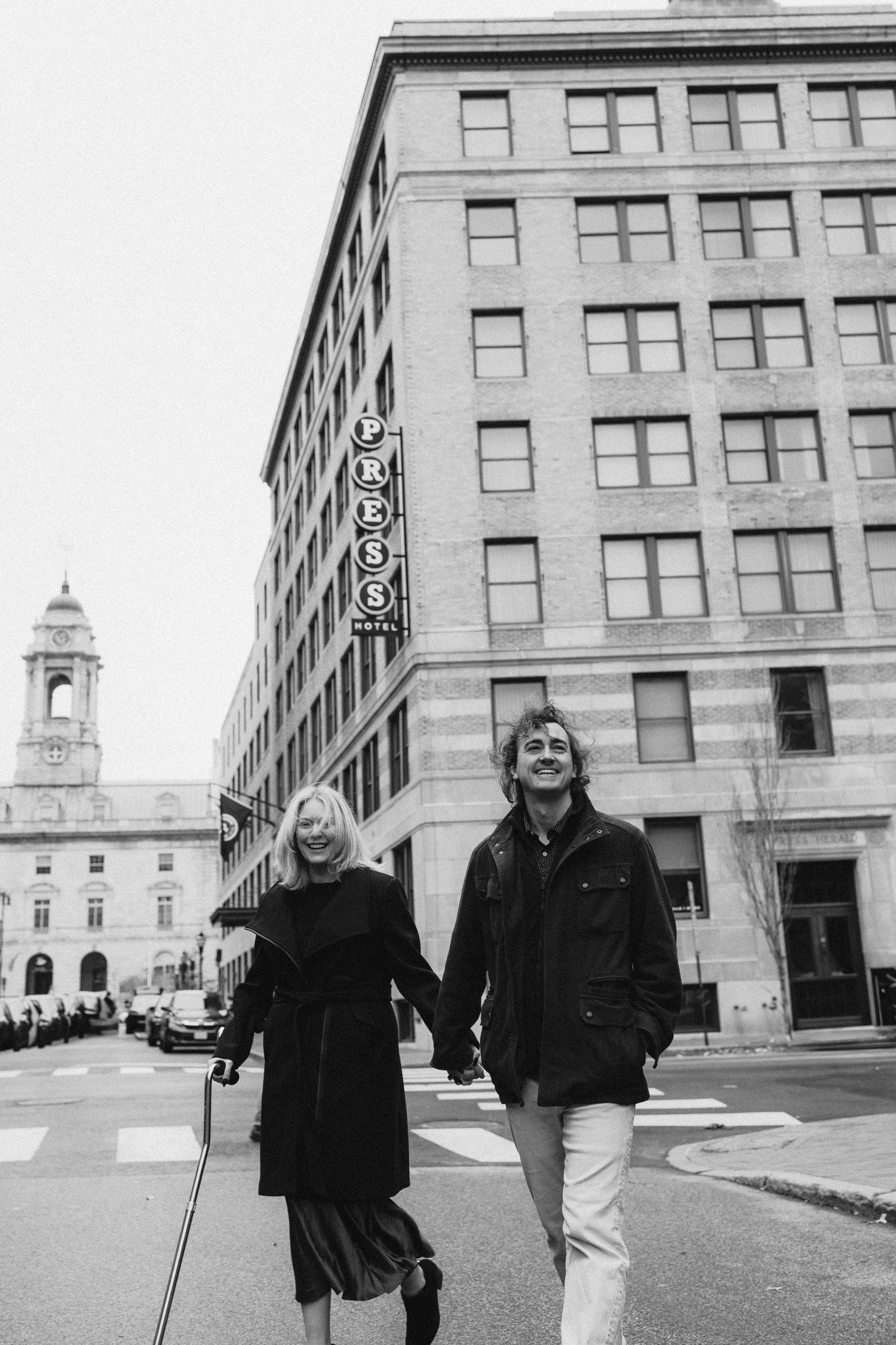 Moody Maine Magic: Jodie & Tim’s Couples Session at The Press Hotel & Portland Head Lighttitle